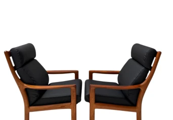 Mid-Century Modern Chairs and Hocker by Johannes Andersen for Silkeborg, 1960s